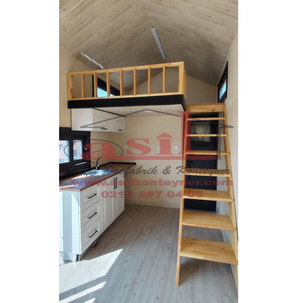 42 m� ��FT LOFT KATLI, Y�KSEK V �ATI AH�AP DESEN BETOPANLI BUNGALOV 